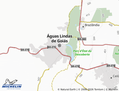 Carte MICHELIN Águas Lindas de Goiás - ViaMichelin