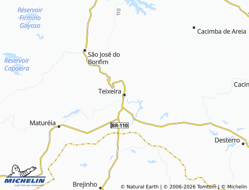 MICHELIN Teixeira map - ViaMichelin