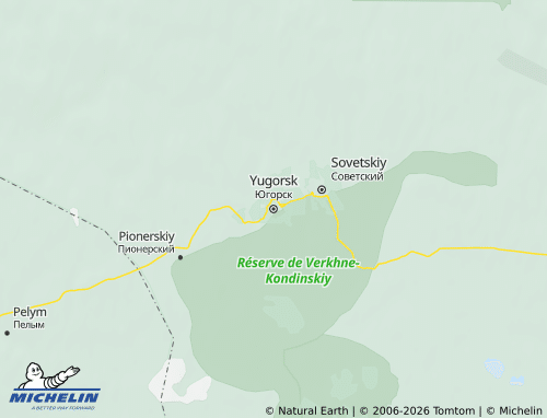 MICHELIN-Landkarte Jugorsk - ViaMichelin