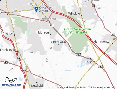 Mappa MICHELIN Victory Lakes - ViaMichelin