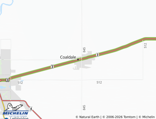 Kaart MICHELIN Coaldale - ViaMichelin
