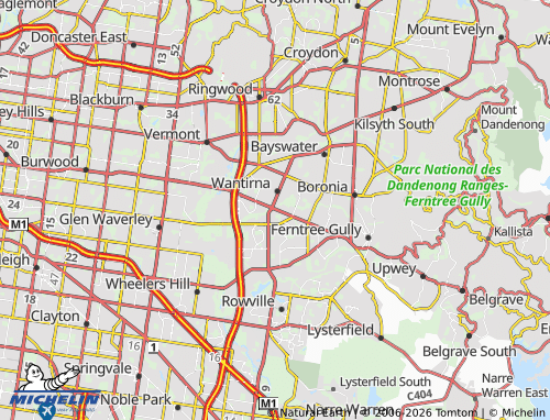 Mappa MICHELIN Wantirna South - ViaMichelin
