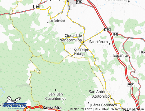 MICHELIN San Felipe Hidalgo map - ViaMichelin