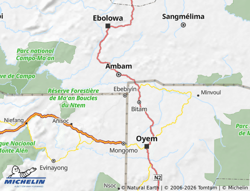 MICHELIN Kié-Ntem map - ViaMichelin