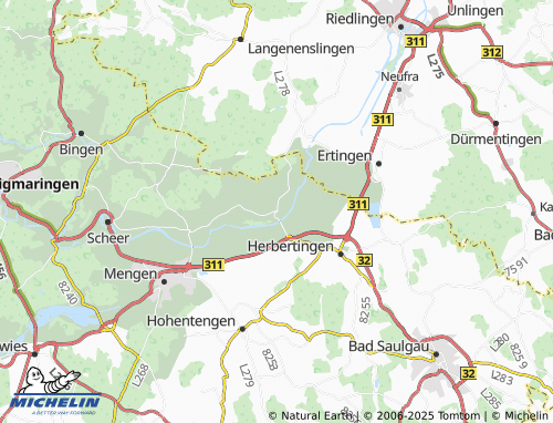 MICHELIN-Landkarte Hundersingen - ViaMichelin