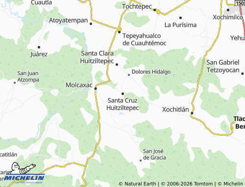 Mapa MICHELIN Santa Cruz Huitziltepec - ViaMichelin