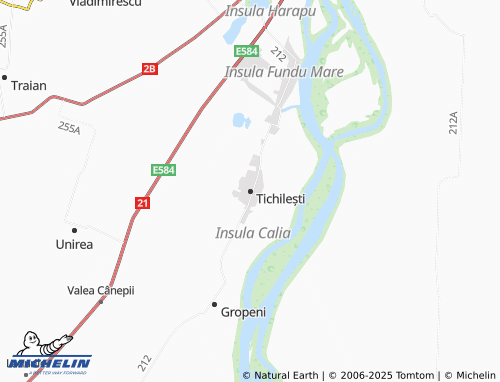 MICHELIN-Landkarte Tichilești - ViaMichelin