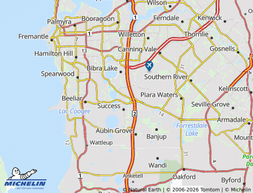 Mapa MICHELIN Cockburn Central - ViaMichelin