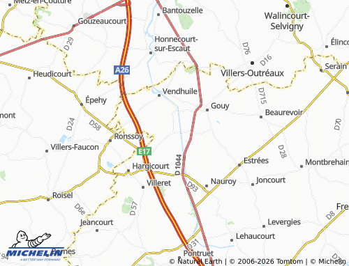 MICHELIN-Landkarte Bony - ViaMichelin