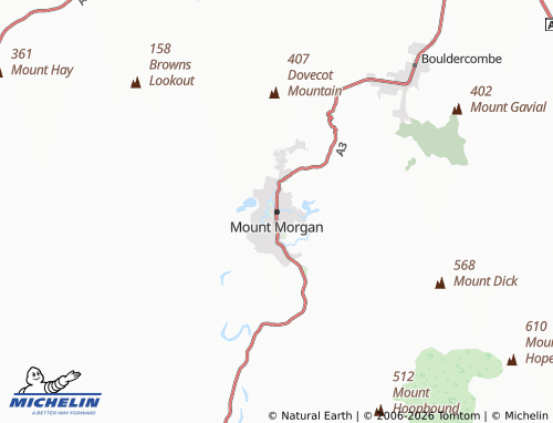 Mapa MICHELIN Mount Morgan - ViaMichelin