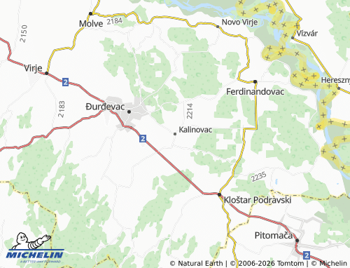 Mapa MICHELIN Kalinovac - ViaMichelin