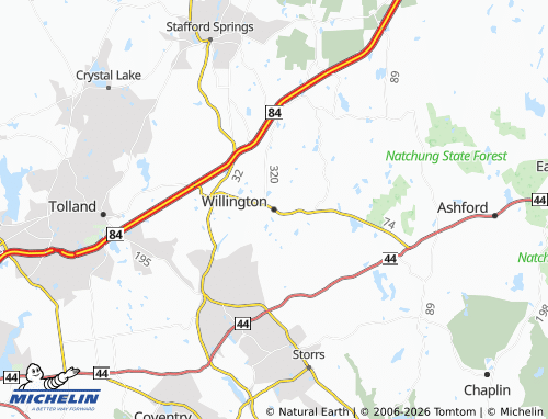 Carte MICHELIN Willington - ViaMichelin