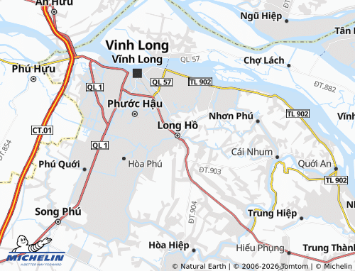 Carte MICHELIN Long Hồ - ViaMichelin
