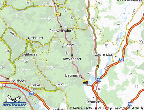 MICHELIN Reckendorf map - ViaMichelin