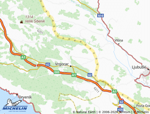 MICHELIN-Landkarte Banja - ViaMichelin