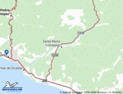 MICHELIN Santa María Colotepec map - ViaMichelin