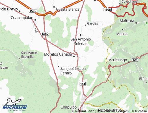 Mappa MICHELIN Morelos Cañada - ViaMichelin