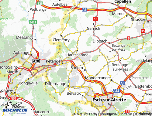 Carte MICHELIN Bascharage - ViaMichelin