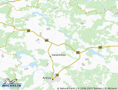 MICHELIN-Landkarte Uhtjärve - ViaMichelin