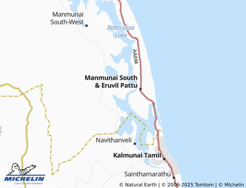 MICHELIN Kovilporativu South map - ViaMichelin