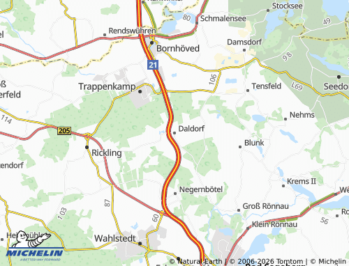 MICHELIN Daldorf map - ViaMichelin