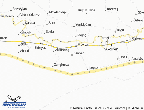 MICHELIN Cevher map - ViaMichelin
