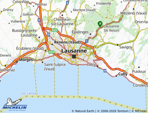 Carte MICHELIN Lausanne - ViaMichelin