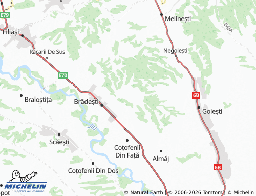 Carte MICHELIN Brădeștii Bătrâni - ViaMichelin