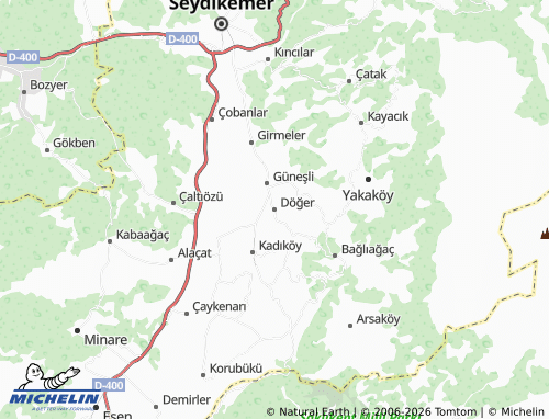 MICHELIN Döğer map - ViaMichelin