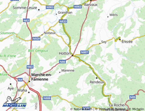 MICHELIN Hotton map - ViaMichelin