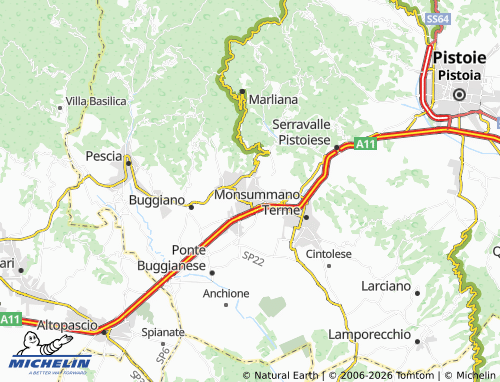 MICHELIN Montecatini-Terme map - ViaMichelin