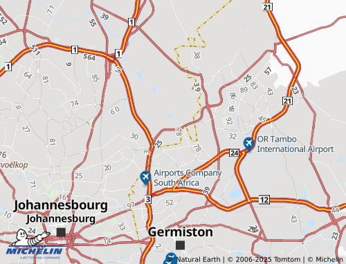 MICHELIN Greenstone Hill Extension 7 map - ViaMichelin