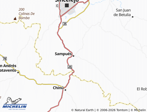 Mappa MICHELIN Sampués - ViaMichelin