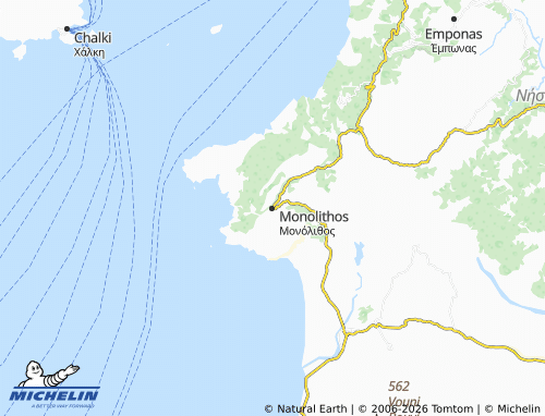 Carte MICHELIN Monolithos - ViaMichelin
