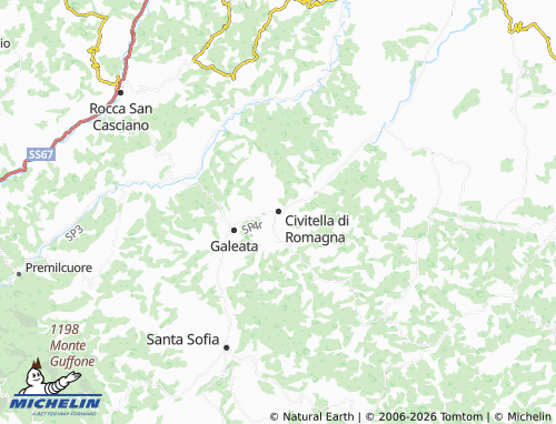 Kaart MICHELIN Civitella di Romagna - ViaMichelin
