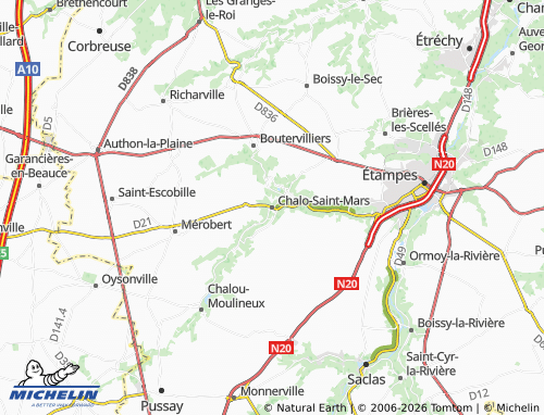 Mapa MICHELIN Chalo-Saint-Mars - ViaMichelin