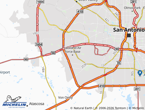 Mappa MICHELIN Lackland Air Force Base - ViaMichelin