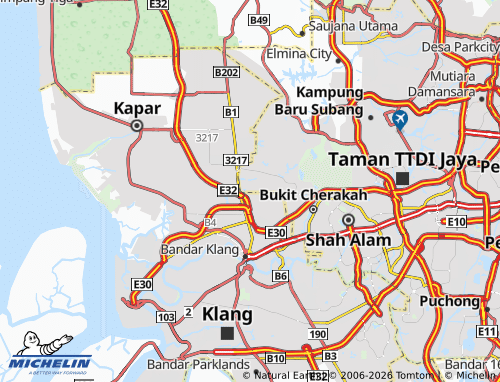 MICHELIN Setia Alam map - ViaMichelin