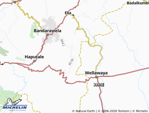 MICHELIN Poonagala map - ViaMichelin