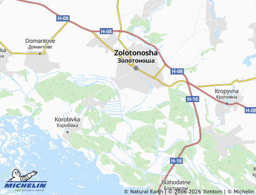 Mapa MICHELIN Dibrivka - ViaMichelin