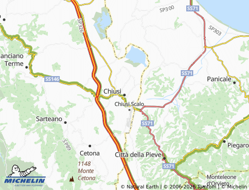 Kaart MICHELIN Chiusi - ViaMichelin