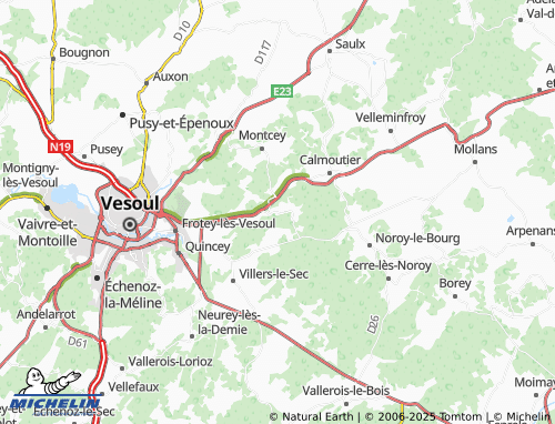 Carte MICHELIN Dampvalley-lès-Colombe - ViaMichelin
