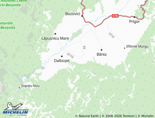Mappa MICHELIN Șopotu Vechi - ViaMichelin