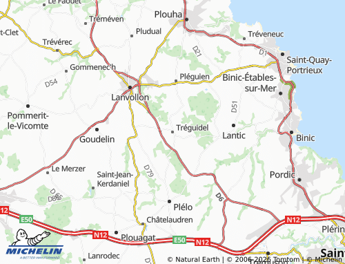 MICHELIN Tréguidel map - ViaMichelin