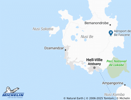 MICHELIN Dzamandzar map - ViaMichelin