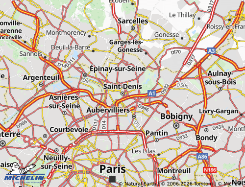 Mappa MICHELIN Saint-Denis - ViaMichelin