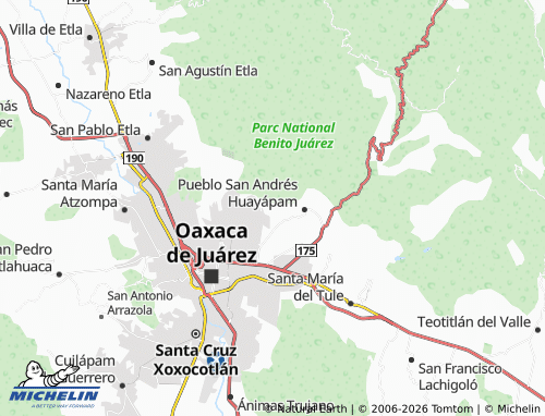 Mapa MICHELIN Las Salinas, Oaxaca de Juárez - ViaMichelin