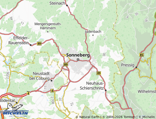 Mappa MICHELIN Sonneberg - ViaMichelin