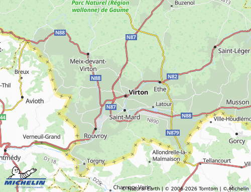Kaart MICHELIN Virton - ViaMichelin
