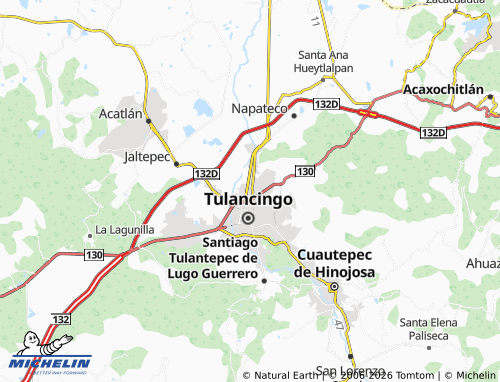 MICHELIN Boulevares de Tulancingo map - ViaMichelin